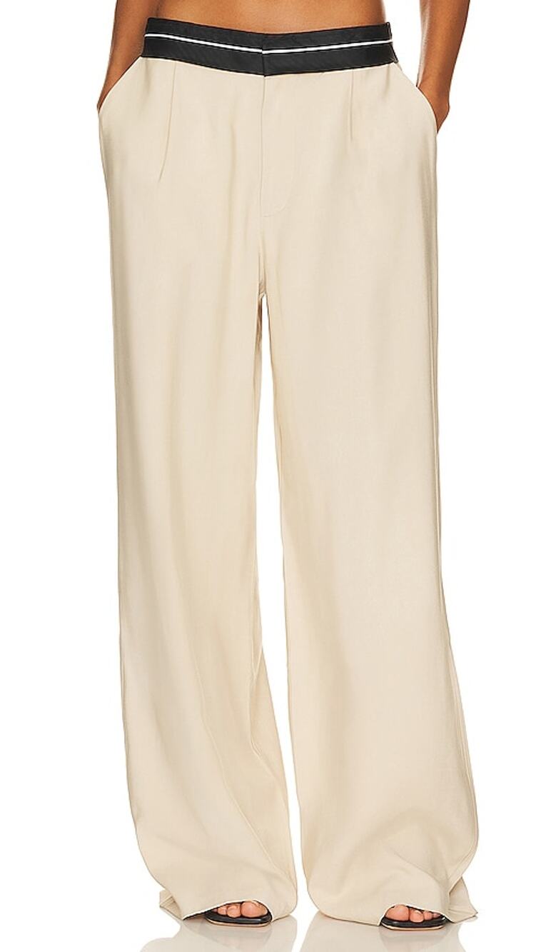 Nonchalant Label Pleated Crema Rebecca Trousers Size S